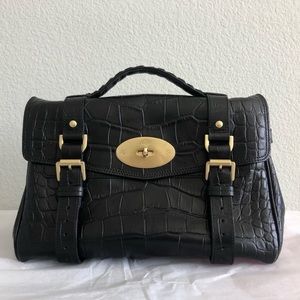 Mulberry Alexa in Black Printed Leather